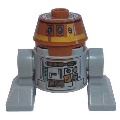 Figurine Astromech Droid, C1-10P (Chopper), Light Bluish Gray du set 75170
