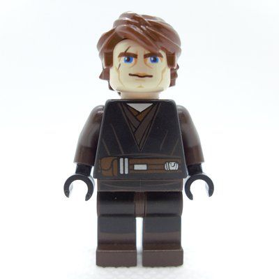 Minifigura Anakin Skywalker, Black Robe, Dark Brown Legs (Clone Wars) del set 75046