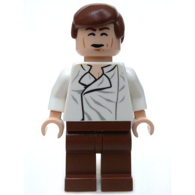 Figurine Han Solo, White Shirt, Reddish Brown Legs, Dual Sided Head Open Mouth / Closed Eyes du set 75060