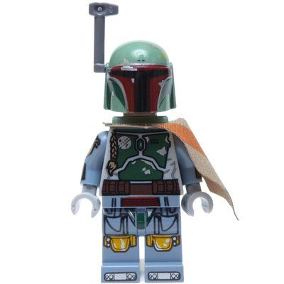 Figurine Boba Fett, Helmet, Jetpack Neckwear, Dark Tan Pauldron, Printed Arms, Smile du set 75060