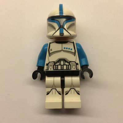 Figurine Clone Trooper Lieutenant, Dark Azure Markings, Printed Legs du set 75085