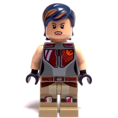Minifigur Sabine Wren with Dark Blue and Orange Hair aus Set 75106