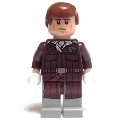 Figurine Han Solo, Hoth Outfit, Dark Brown Jacket with White Neckerchief du set 75098
