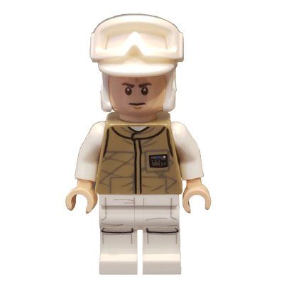 Figurine Rebel Trooper in Hoth Uniform, White Hat, Dark Tan Jacket du set 75098
