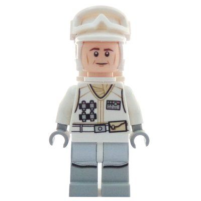 Figurine Rebel Trooper in Hoth Uniform, White Hat, White Jacket, Cheek Lines du set 75098