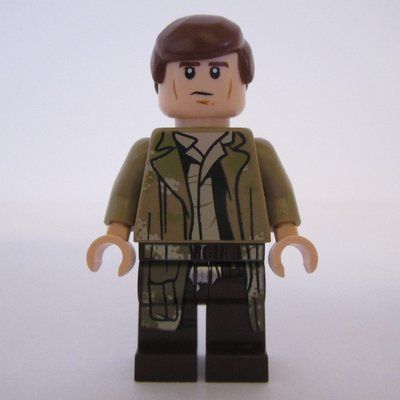 Minifigure Han Solo, Endor Outfit, Long Jacket del set 75094