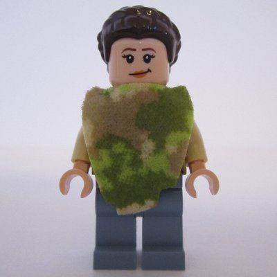 Minifigure Princess Leia, Endor Outfit, Poncho del set 75094