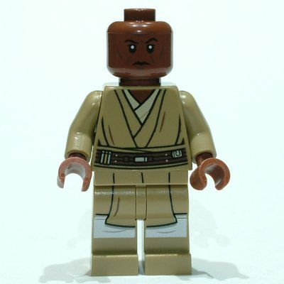 Minifigura Mace Windu, Dark Tan Printed Legs, Closed Mouth del set 75199