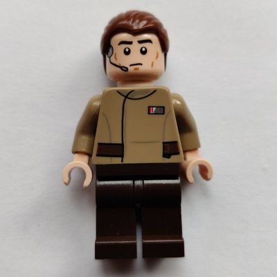 Minifigure Resistance Officer, Printed Headset del set 75131