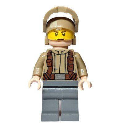 Minifigure Resistance Soldier, Dark Tan Helmet, Dark Tan Shirt del set 75131