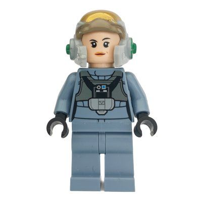 Minifigura Rebel Pilot A-wing, Female, Sand Blue Uniform del set 75150