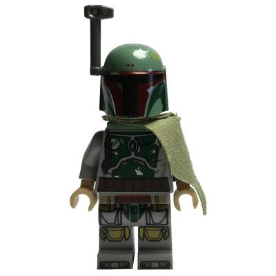 Figurine Boba Fett, Helmet, Jetpack Neckwear, Olive Green Pauldron, Light Bluish Gray Hips du set 75174