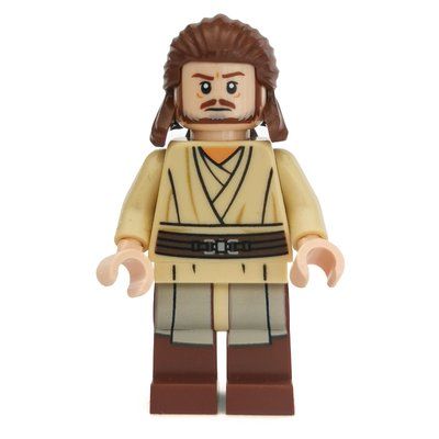 Figurine Qui-Gon Jinn, Printed Reddish Brown Legs, No Cape du set 75169