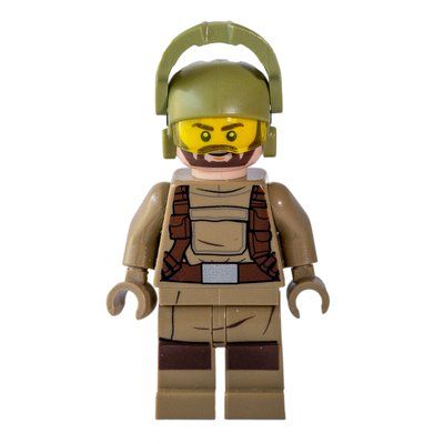 Figurine Resistance Soldier, Olive Green Helmet, Dark Tan Hoodie du set 75189