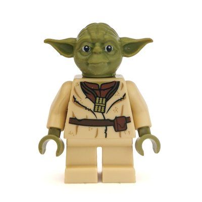 Figurine Yoda, Olive Green Head, Belt and Flute du set 75330