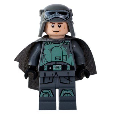 Minifiguur Han Solo, Mudtrooper Outfit, Dark Bluish Gray uit set 75211