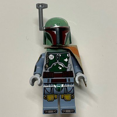 Figurine Boba Fett, Helmet, Jetpack Neckwear, Dark Tan Pauldron, Printed Arms, Stern du set 75222