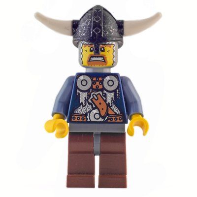 Minifigure Viking Warrior - Armour, Sand Blue Arms, Reddish Brown Legs del set 7021