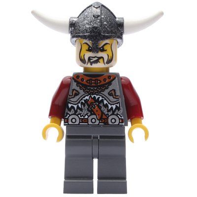 Minifigure Viking Warrior - Armour, Dark Red Arms del set 7021