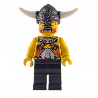 Minifigure Viking Warrior - Armour, Bare Arms del set 7021