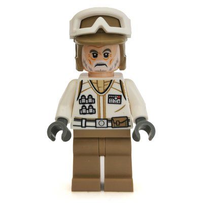 Figurine Rebel Trooper in Hoth Uniform, Dark Tan Hat, White Beard du set 75241