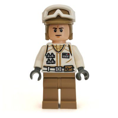 Figurine Rebel Trooper in Hoth Uniform, Dark Tan Hat, Frown du set 75241