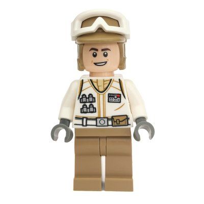 Figurine Rebel Trooper in Hoth Uniform, Dark Tan Hat, Open Mouth du set 75241