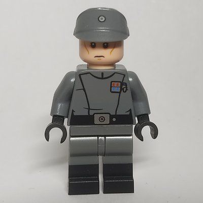 Figurine Imperial Officer / Lieutenant, Dark Bluish Gray Uniform, Dual Molded Legs du set 75252