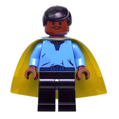 Minifigura Lando Calrissian, Yellow and Blue Cape (3626c Head) del set 75259