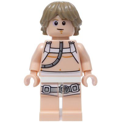 Minifigur Luke Skywalker, Bacta Tank Outfit, Dark Tan Hair aus Set 75203