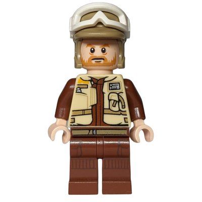 Minifigure Corporal Rostok / Rebel Trooper with Beard and White Snow Goggles del set 75164