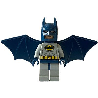 Minifigur Batman, Light Bluish Gray Suit, Dark Blue Wings and Cowl aus Set 6858