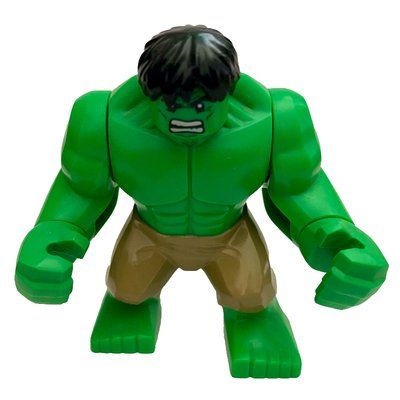 Minifigur Hulk (Big Fig), Black Hair, Dark Tan Pants aus Set 6868