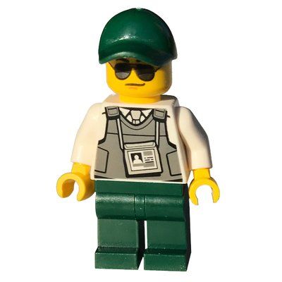 Figurine Security Officer - Bullet-Proof Vest, Dark Green Legs, Cap du set 60198