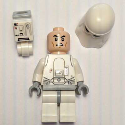 Minifiguur Snowtrooper, Light Bluish Gray Hips, Neck Bracket with Printed 1 x 1 Tile and 1 x 1 Plate with Clip Light uit set 75146