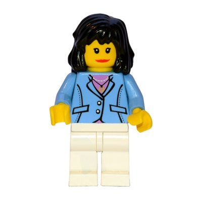 Minifigur Woman - Medium Blue Jacket, White Legs aus Set 4511