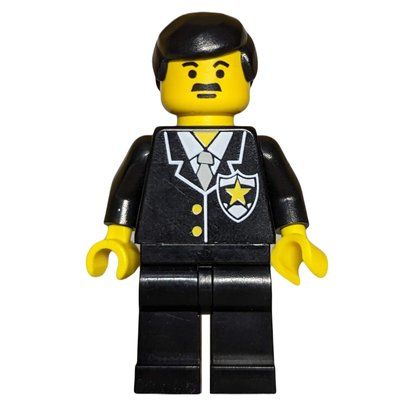 Minifigure Police - Sheriff, Black Suit from set 9293