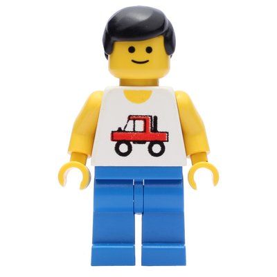 Minifigure Man - With Shirt wit Truck, Blue Legs del set 10002