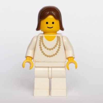 Figurine Woman - White Torso, Yellow Necklace, White  Legs du set 10001