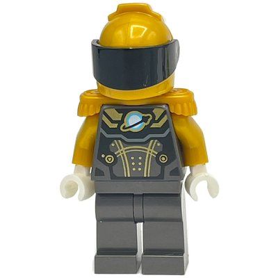 Minifigure Astronaut, Pearl Titanium Spacesuit, Pearl Gold Epaulette and Helmet del set 60434