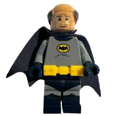 Minifigur Alfred Pennyworth, Balding, Sand Blue Batsuit aus Set 70922