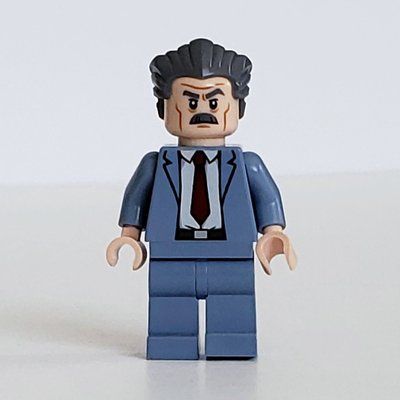 Minifigure J. Jonah Jameson, Sand Blue Suit del set 76005