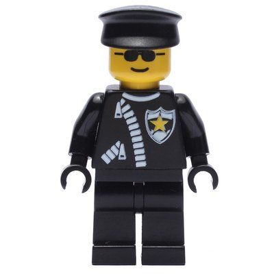 Figurine Policeman with Jacket with Zipper and Sunglasses du set 1376