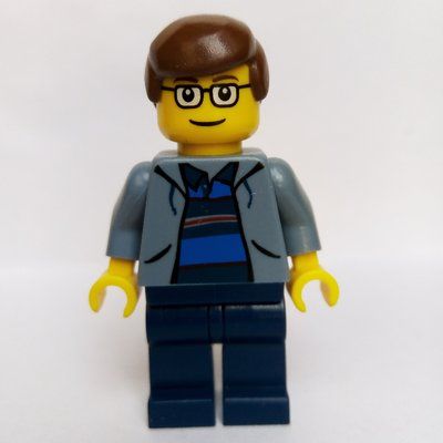 Figurine Peter Parker in Sand Blue Jacket with Blue and Dark Blue Striped Shirt du set 4851