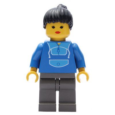 Figurine Woman - Blue Jogging Suite, Dark Gray Legs du set 2126
