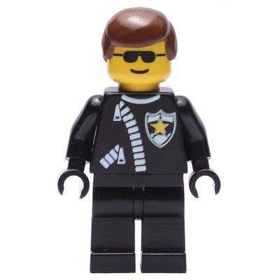 Figurine Police - Sheriff, Black Suit, Brown Hair du set 6625