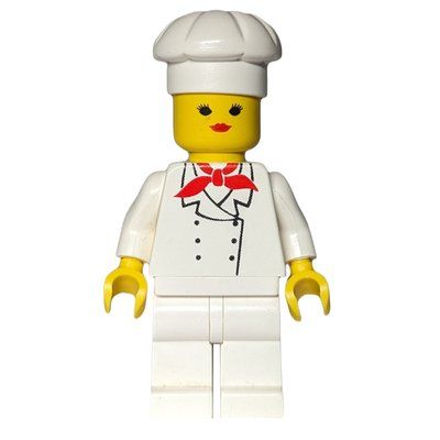 Minifigure Chef - White Torso, White Legs, Female del set 4556
