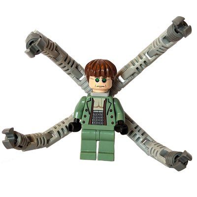 Figurine Dr. Octopus / Doc Ock with Green Glasses and Sand Green Suit with Closed Mouth du set 4854