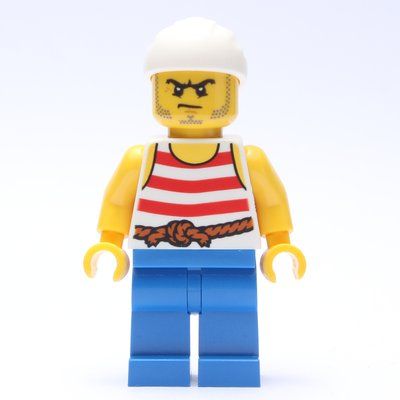 Figurine Pirate - Red Stripes, Blue Legs, White Bandana du set 40158