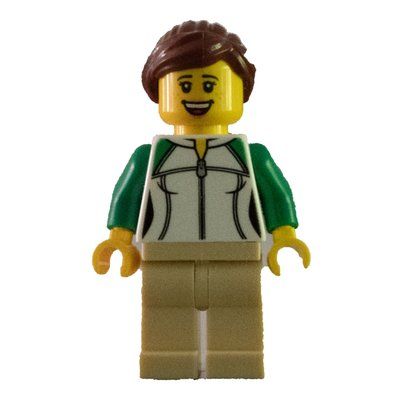 Figurine Woman - White Sweatshirt, Tan Legs, Reddish Brown Hair du set 60197